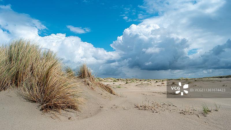 荷兰特塞尔海滩天空全景图片素材