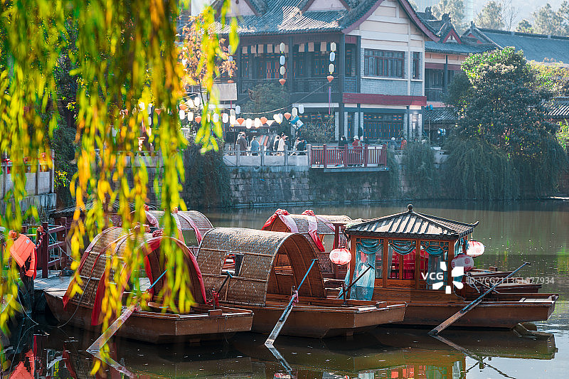 金华横店影视城清明上河图景区风光图片素材