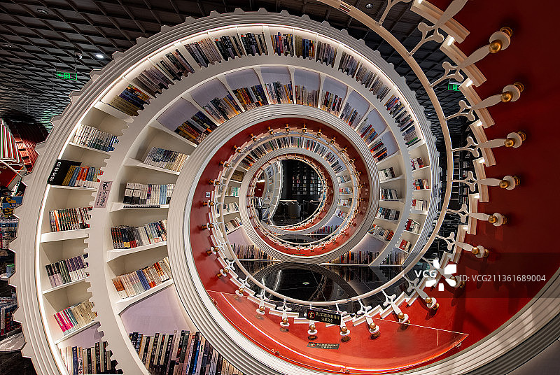 深圳钟书阁内饰摆设造型图片素材