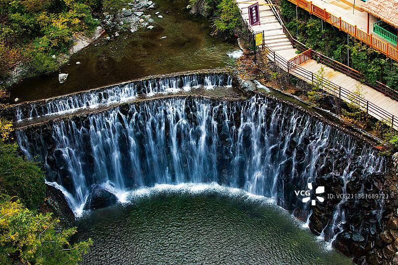 大墩峡瀑布图片素材