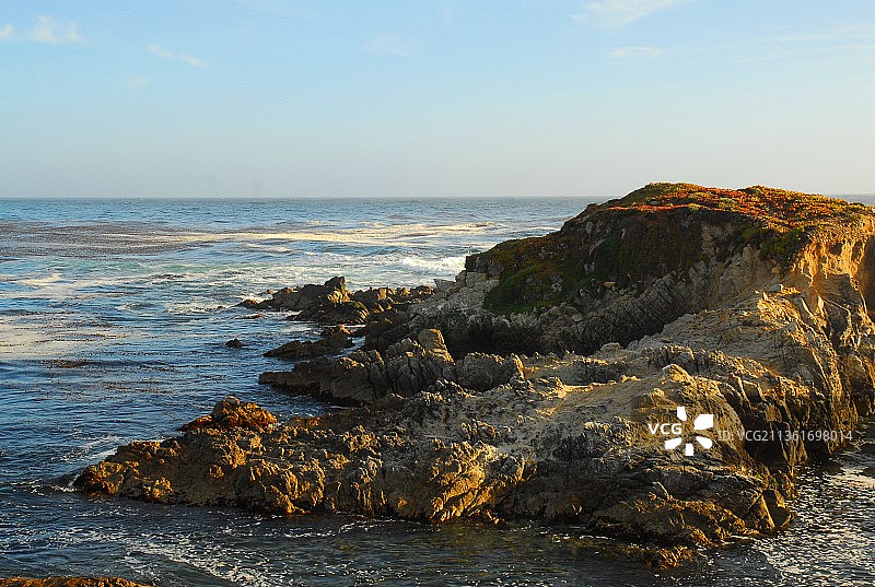 蒙特雷湾海岸的壮丽海景图片素材