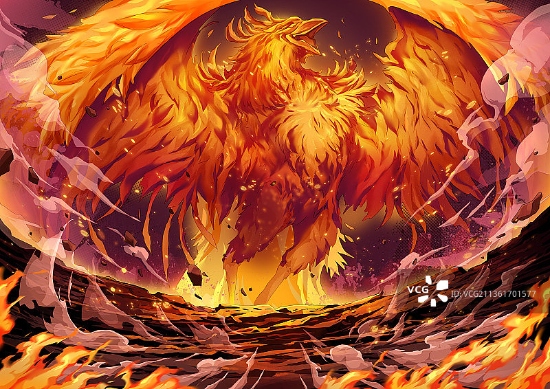 火凤涅槃图片素材