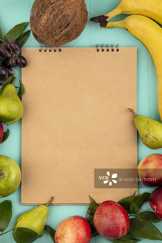 俯视：水果图案图片素材