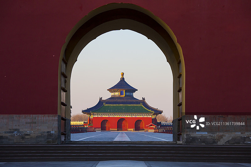 从成贞门看祈年殿图片素材