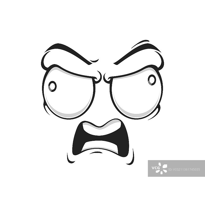 卡通愤怒表情符号图片素材