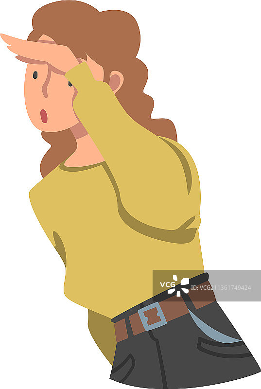 展望未来的女性角色图片素材