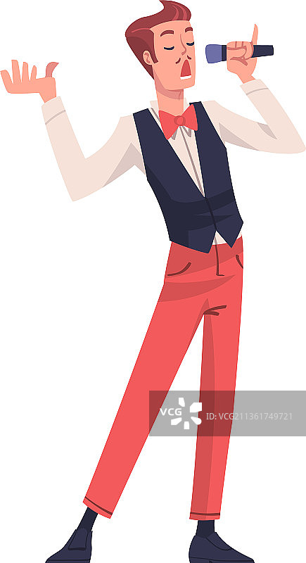 彩票、男主持人和麦克风图片素材