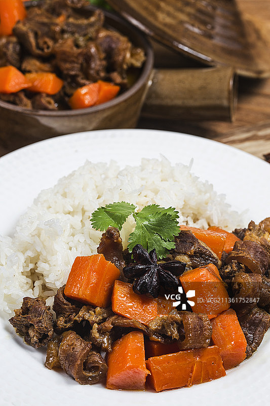 萝卜牛腩饭图片素材