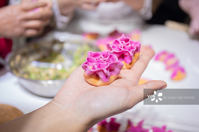 花边饺子图片素材