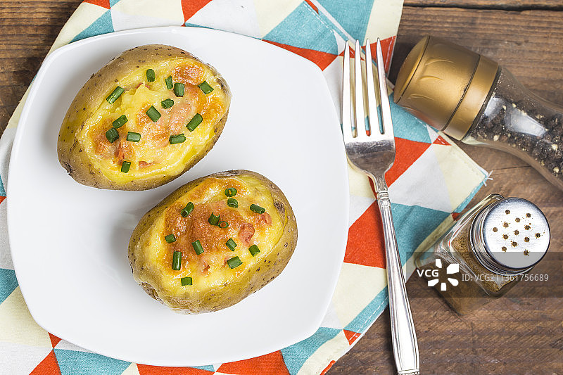 芝士烤土豆图片素材