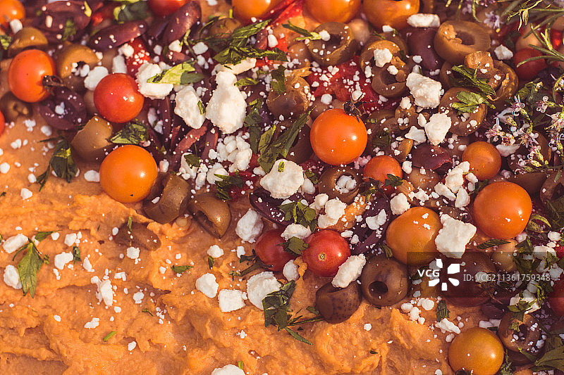 色彩鲜艳的食物全景照片，美国新泽西州图片素材