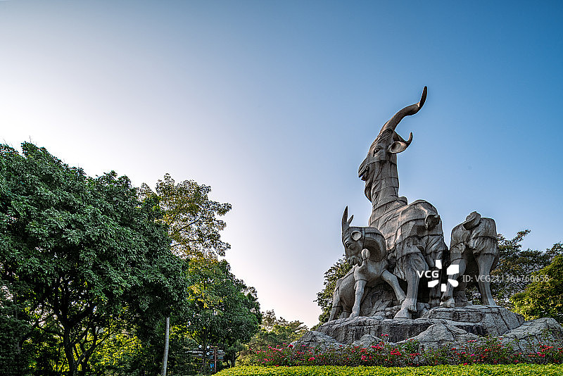 广州越秀山五羊石像图片素材
