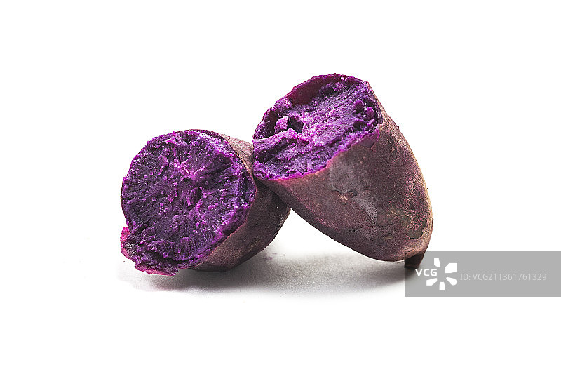 蒸熟的紫薯图片素材