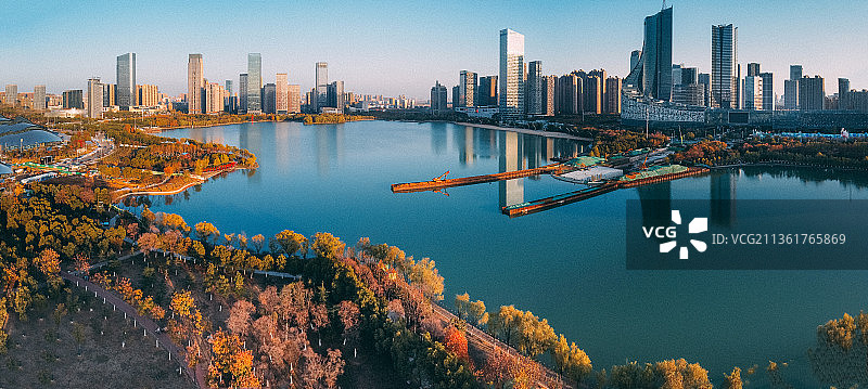 天鹅湖风光图片素材