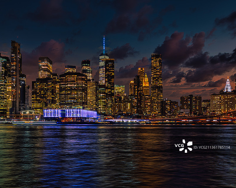 城市夜景日落图片素材