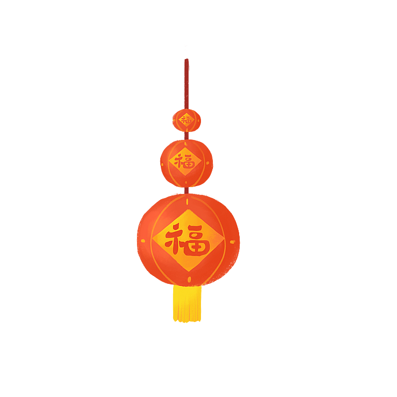 春节插画元素灯笼2图片素材