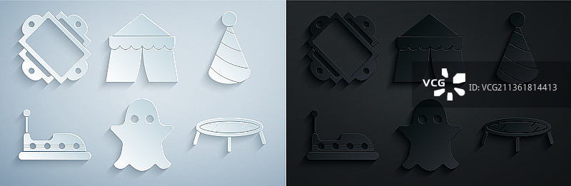 幽灵派对帽碰碰车跳跃套装图片素材