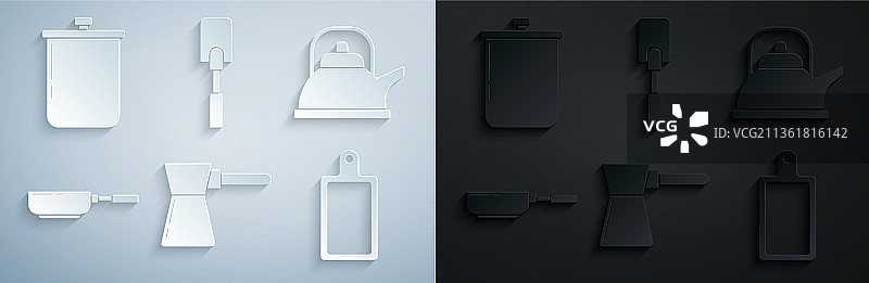 咖啡土耳其水壶手柄煎锅合集图片素材