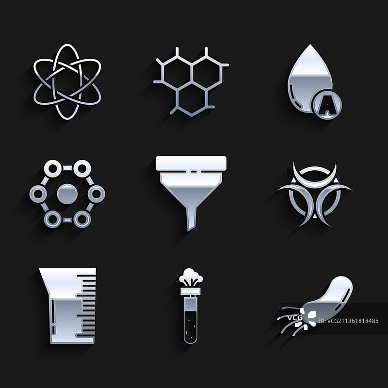 漏斗或过滤器试管烧瓶化学图片素材