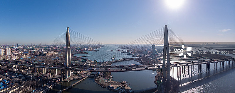 秦滨高速海河大桥图片素材