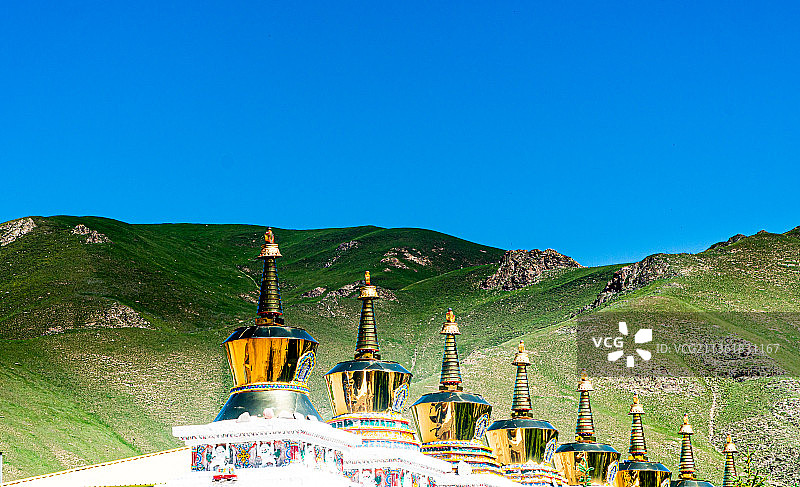 青海省祁连县阿柔大寺，图片素材
