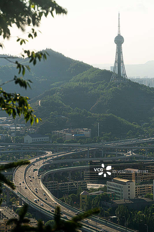 青海西宁市城市景观图片素材