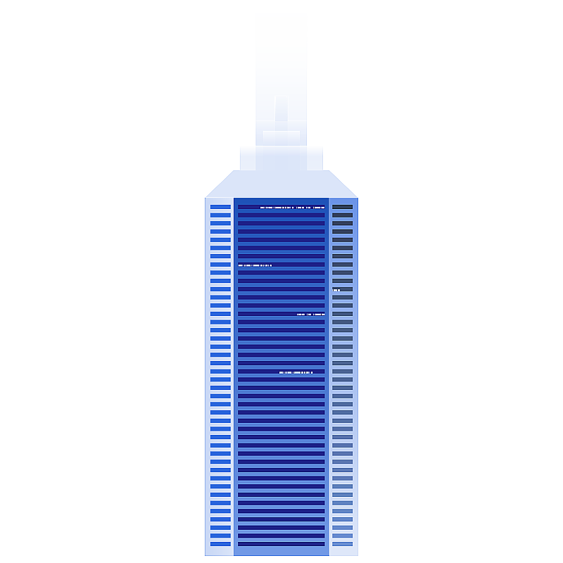 扁平风格蓝色摩天大楼矢量元素图片素材