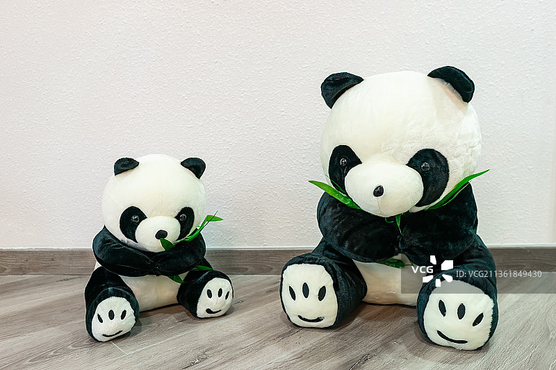 中国山东国宝大熊猫布娃娃图片素材