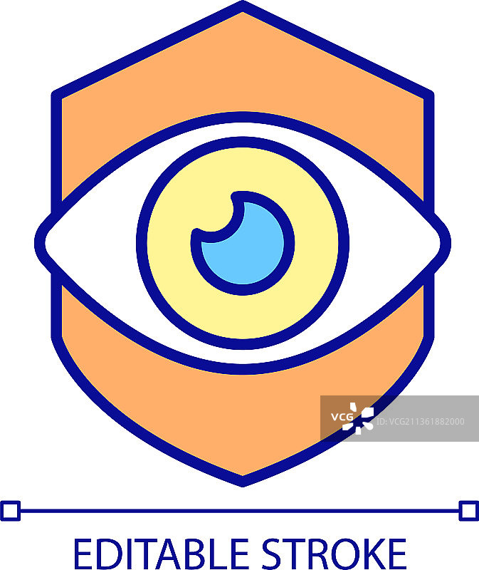 眼科手术RGB颜色担保图标图片素材