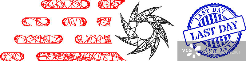 最后一天网络促销圆形印章图片素材