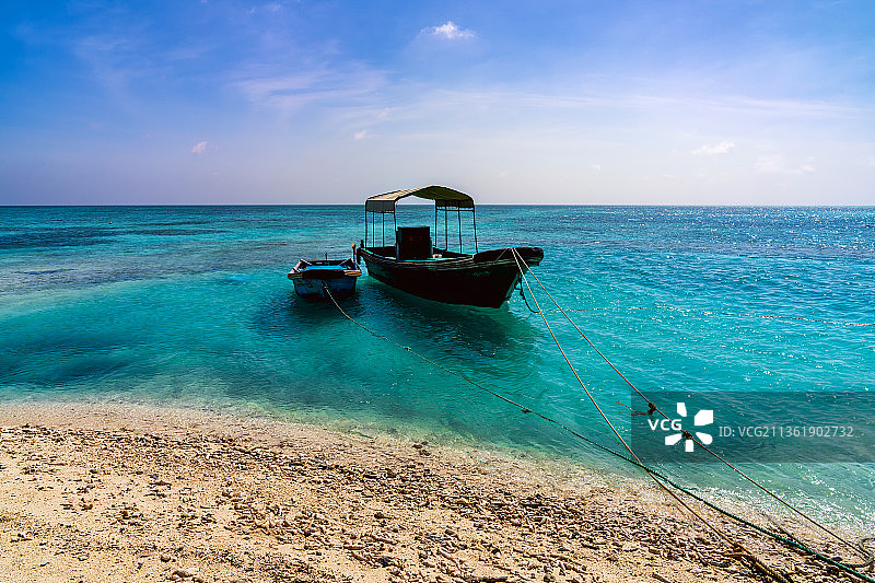 海南南海西沙碧海蓝天图片素材
