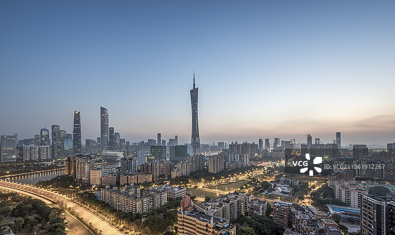 广东省大湾区广州市城市风光城市地标图片素材