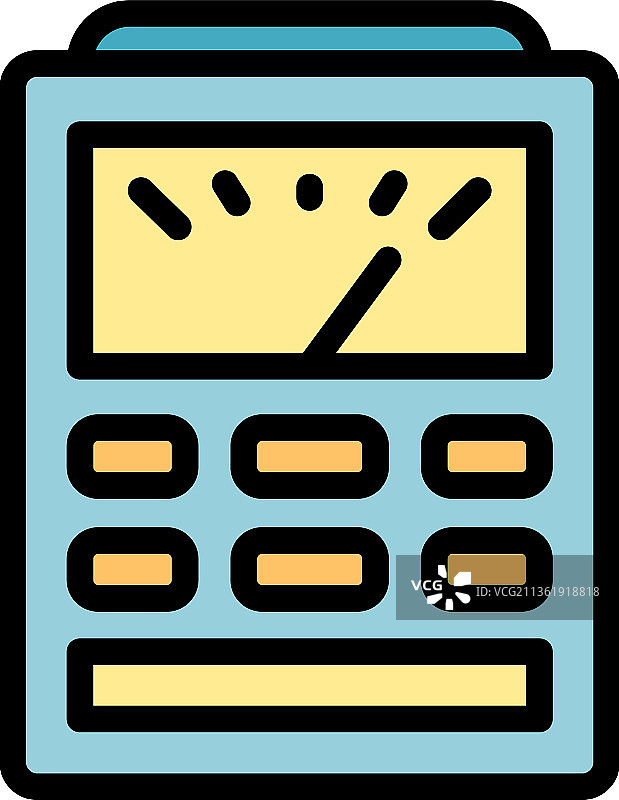 充电器稳压器彩色轮廓图标图片素材