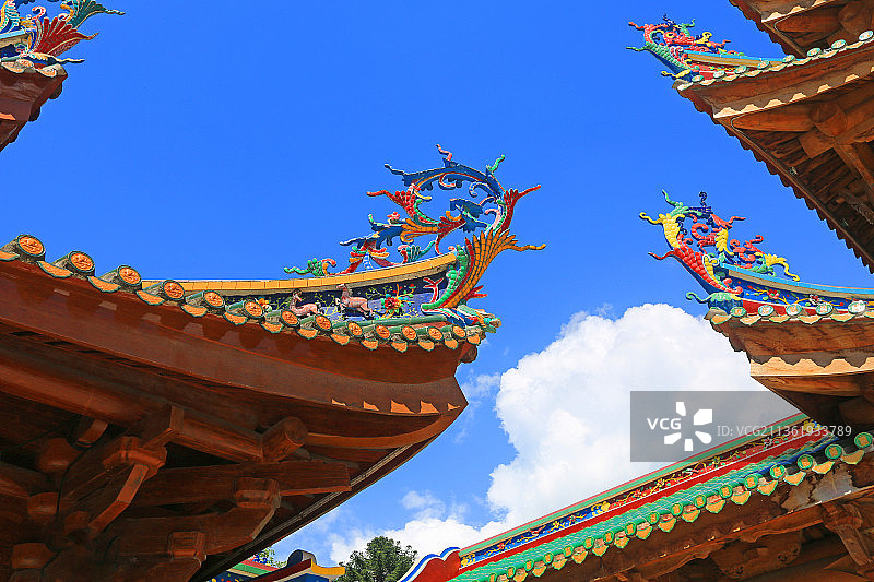 福建厦门南普陀寺独特建筑：飞檐斗拱图片素材