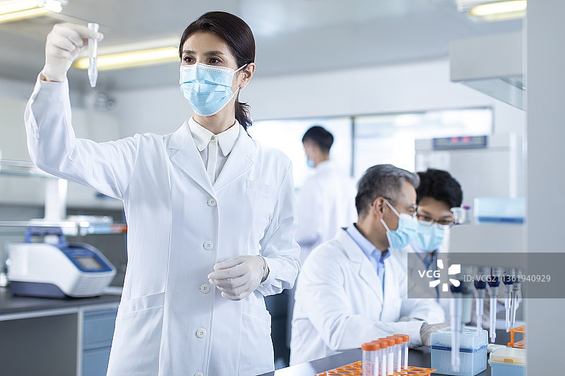 医学研究员在实验室工作图片素材