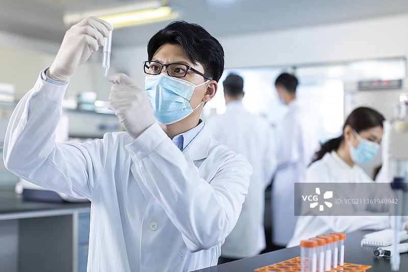 医学研究员在实验室工作图片素材