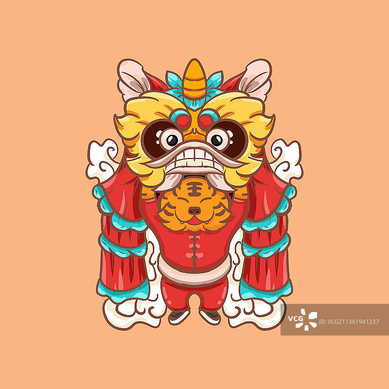 卡通虎年插画设计图片素材