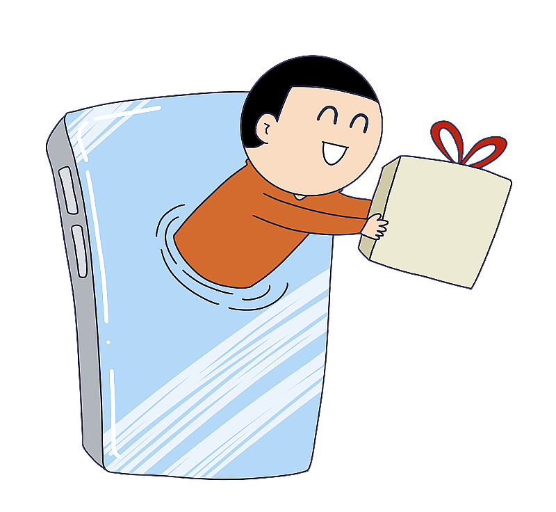 元素：网购礼物送人图片素材