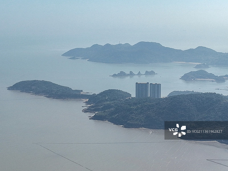 无人机视角闽江粗卢岛地形风光图图片素材