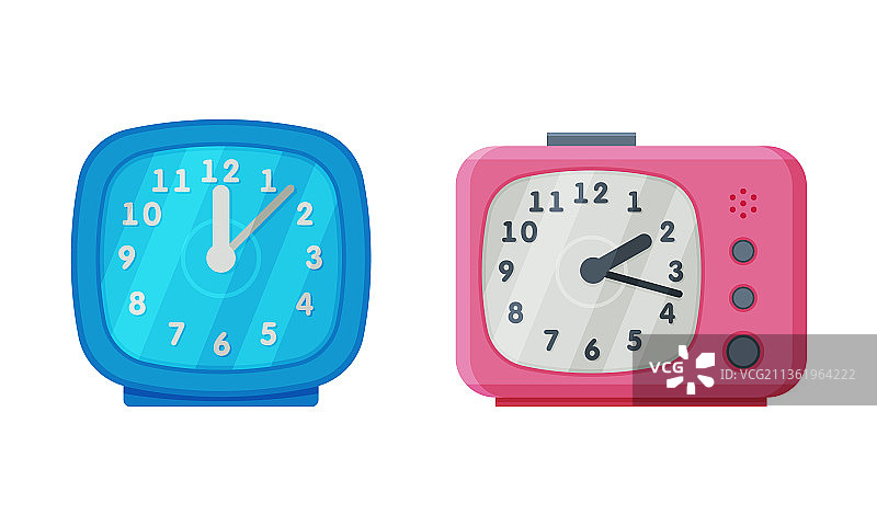 带表盘和钟表机构的时钟图片素材