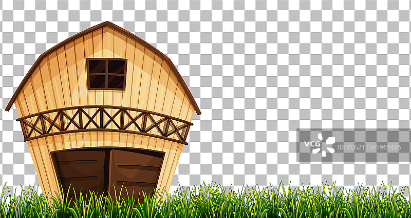 透明背景上的谷仓或粮仓图片素材