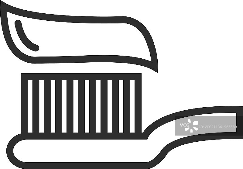 牙刷牙膏图标牙科护理图片素材