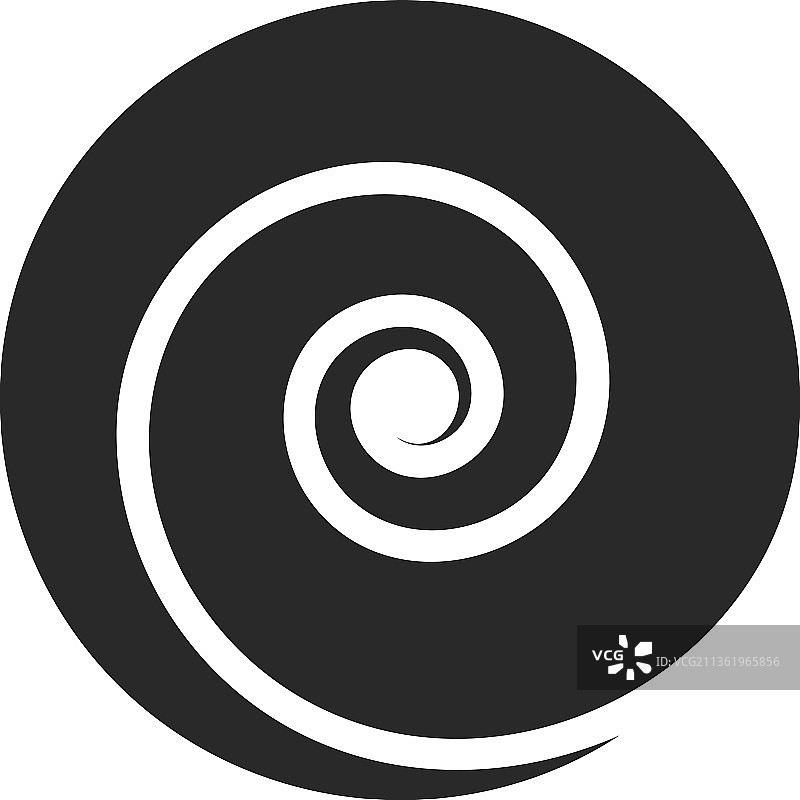 黑色螺旋图标迷幻圆形符号图片素材