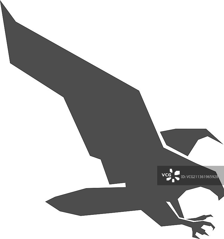 猎鹰捕食灰色鸟类剪影图片素材