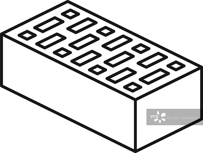 粘土砖建筑施工砌块图标图片素材