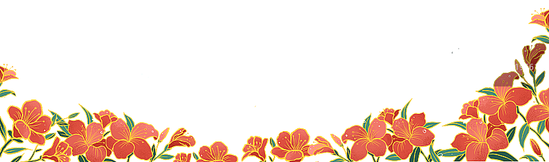 映山红杜鹃花边框图片素材