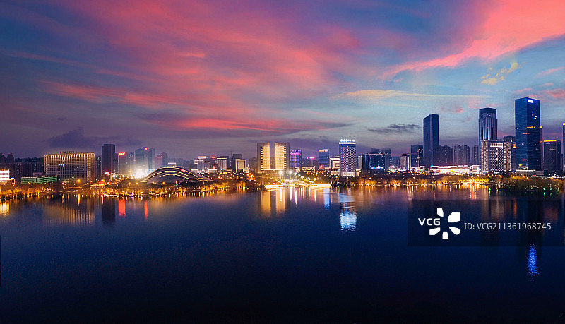 合肥 蜀山区 天鹅湖 大剧院 广电中心 市民广场 新地中心图片素材