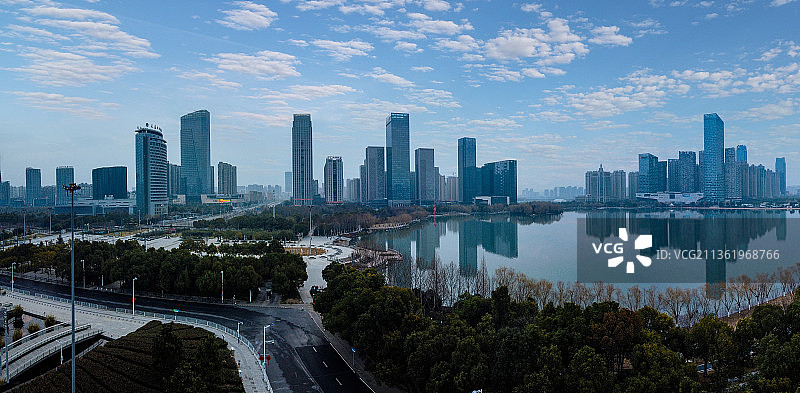 合肥 蜀山区 天鹅湖 大剧院 广电中心 市民广场 新地中心图片素材