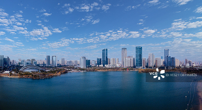 合肥 蜀山区 天鹅湖 大剧院 广电中心 市民广场 新地中心图片素材