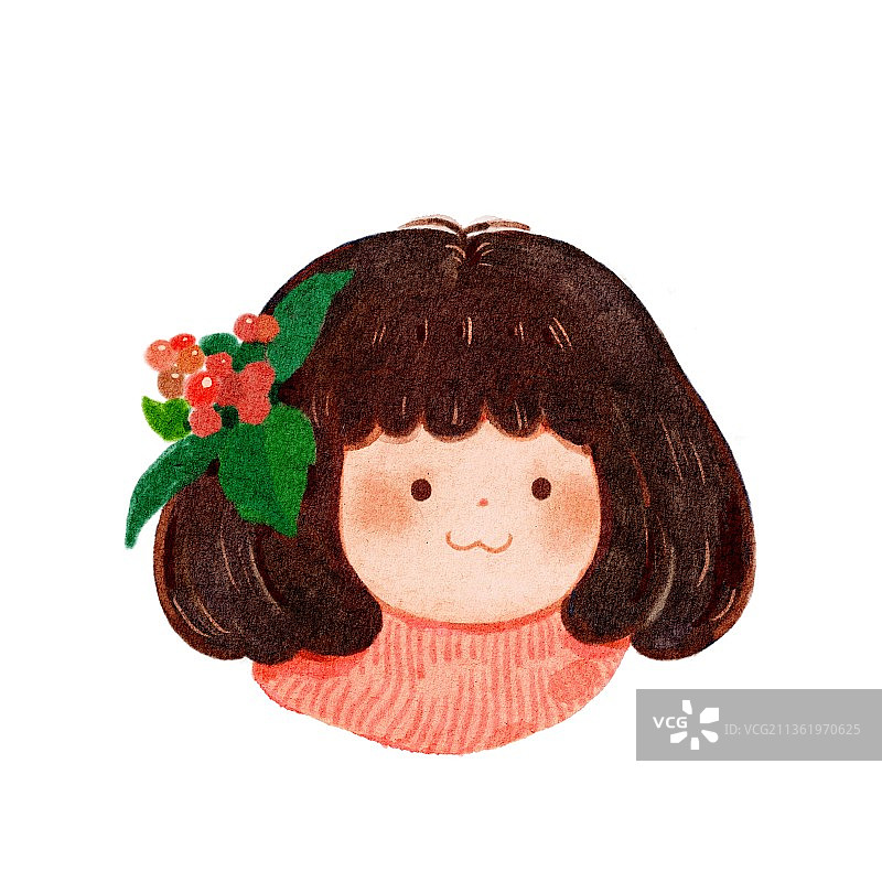 圣诞系列头像插画图片素材